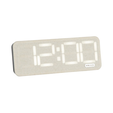 Digitálny budík Roanne LED Karlsson KA6155WH, sivobiela